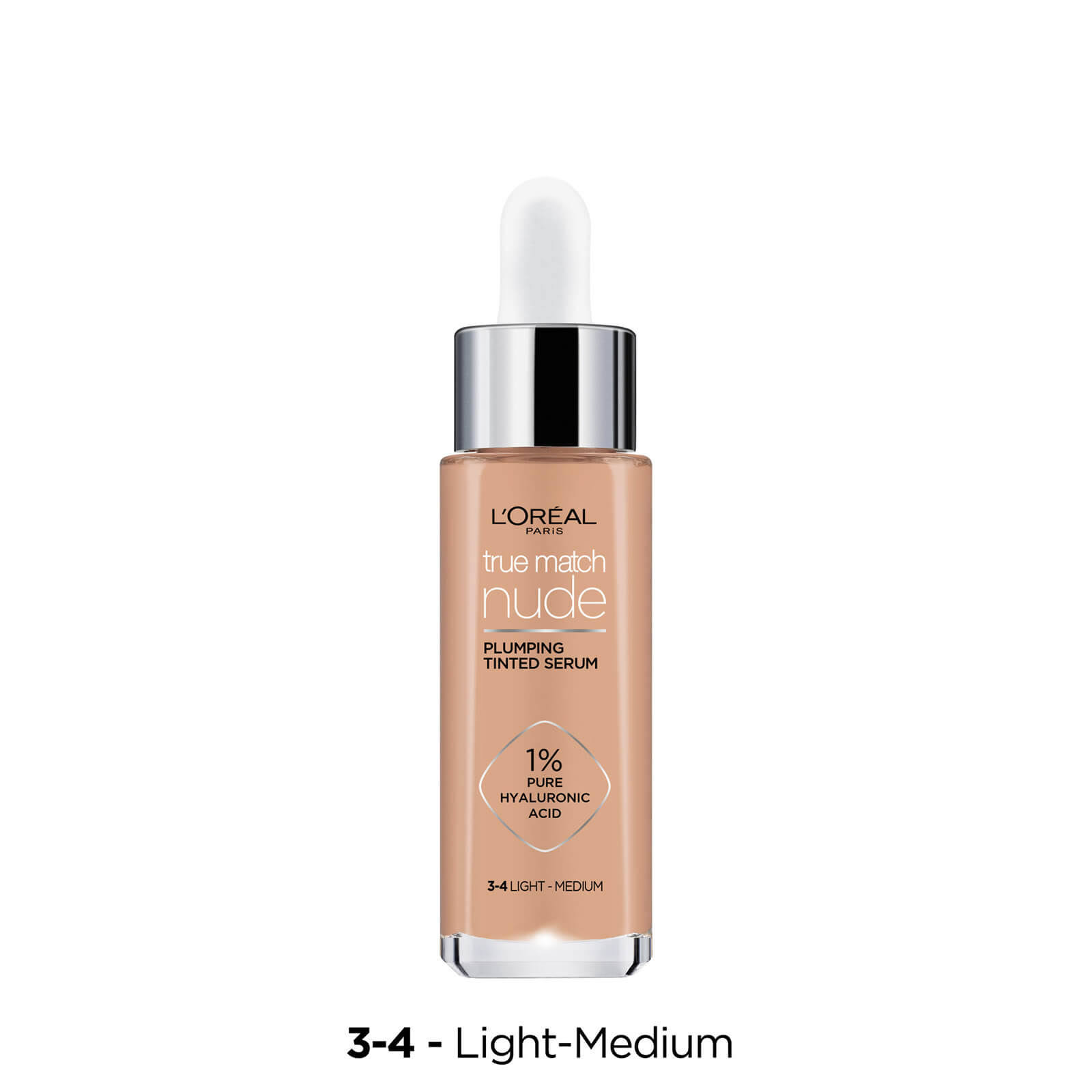L'Oréal Paris True Match Nude Plumping Tinted Serum 30ml 3-4 Light-Medium