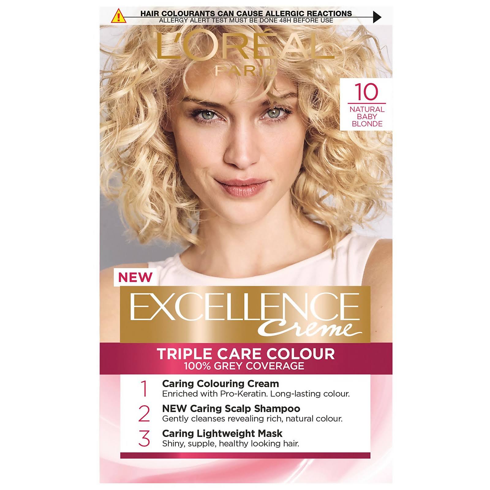 L'Oreal Excellence Permanent Hair Dye - 10 Natural Baby Blonde