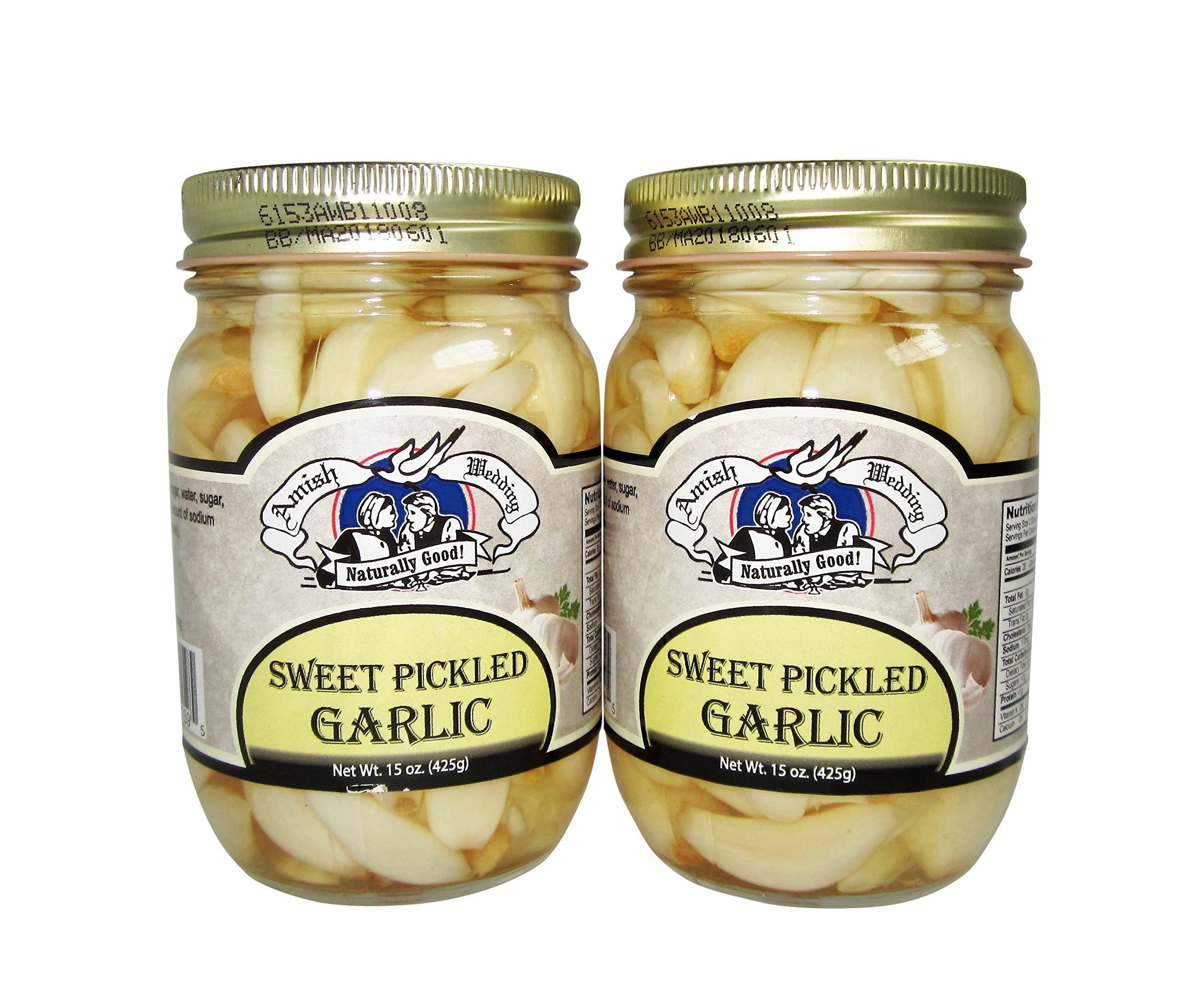 Amish Wedding Garlic, Sweet, Pickled - 15 oz