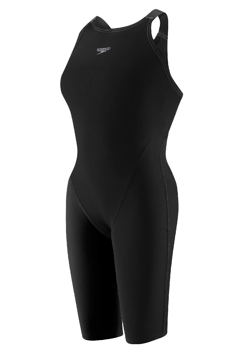 Speedo Women's Fastskin LZR Pure Valor Closed Back Kneeskin Tech Suit Swimsuit - Black 23 | Nylon/Lycra - Swimoutlet.com