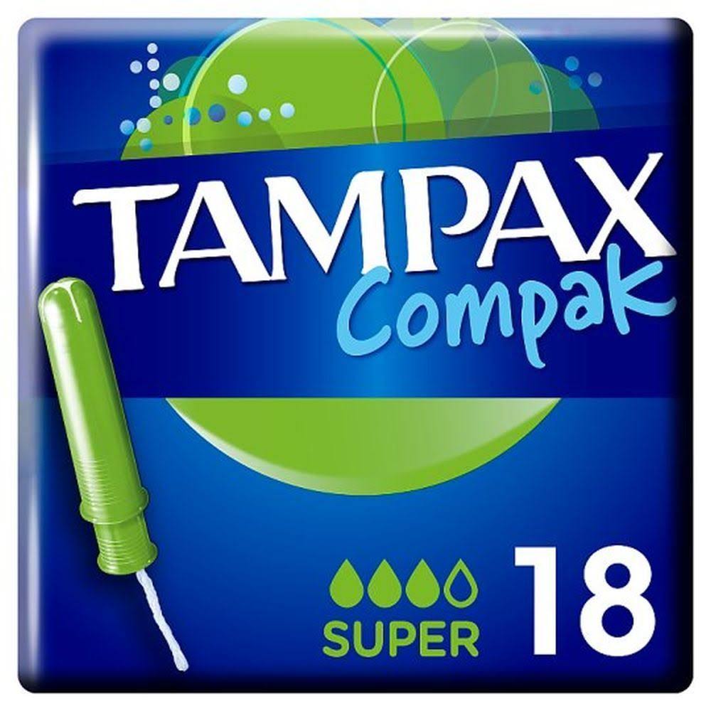 Tampax Compak Super Tampons - 18 Pack