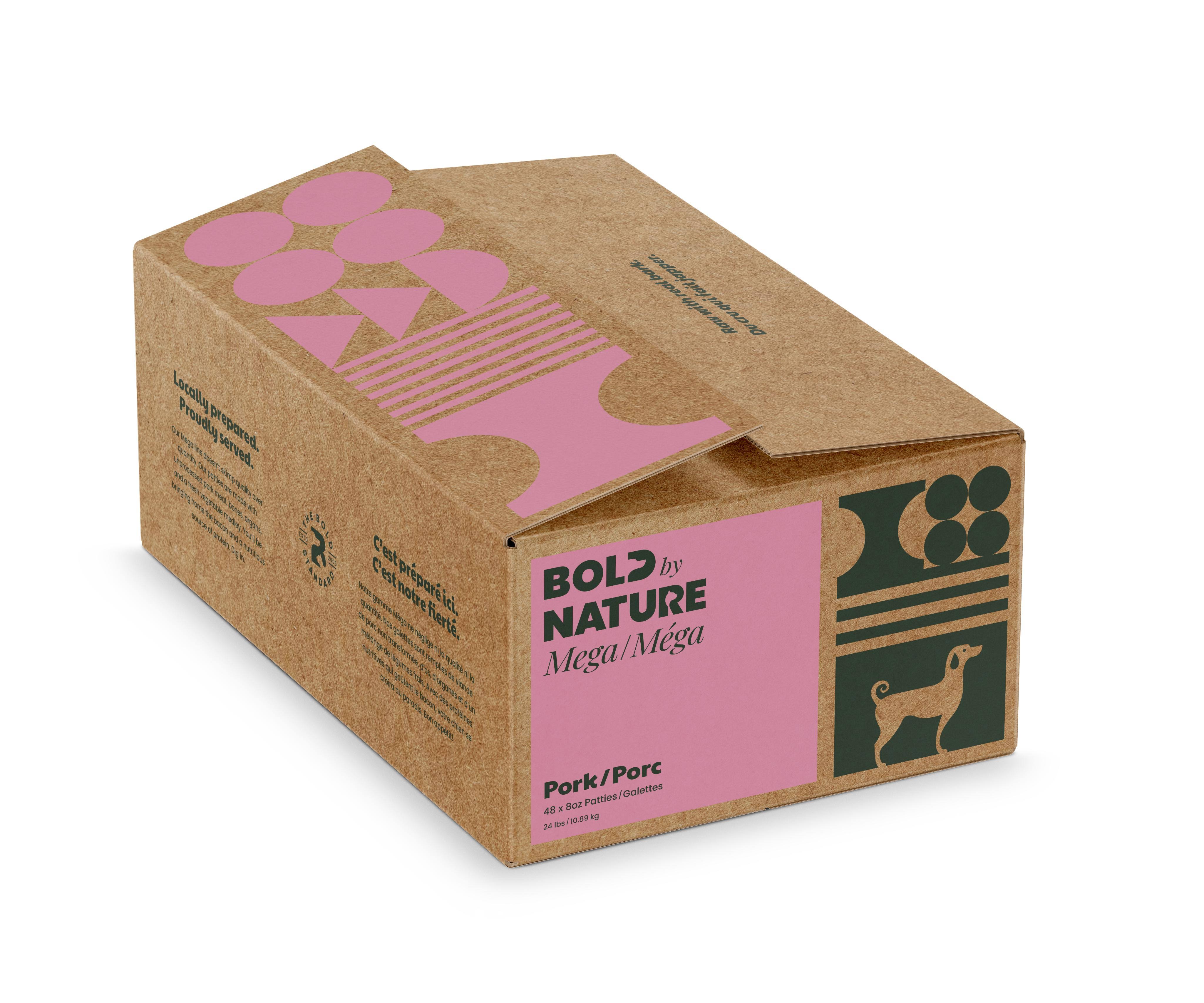 Bold by Nature Dog Mega Pork Patties Dog Food, 24-lb
