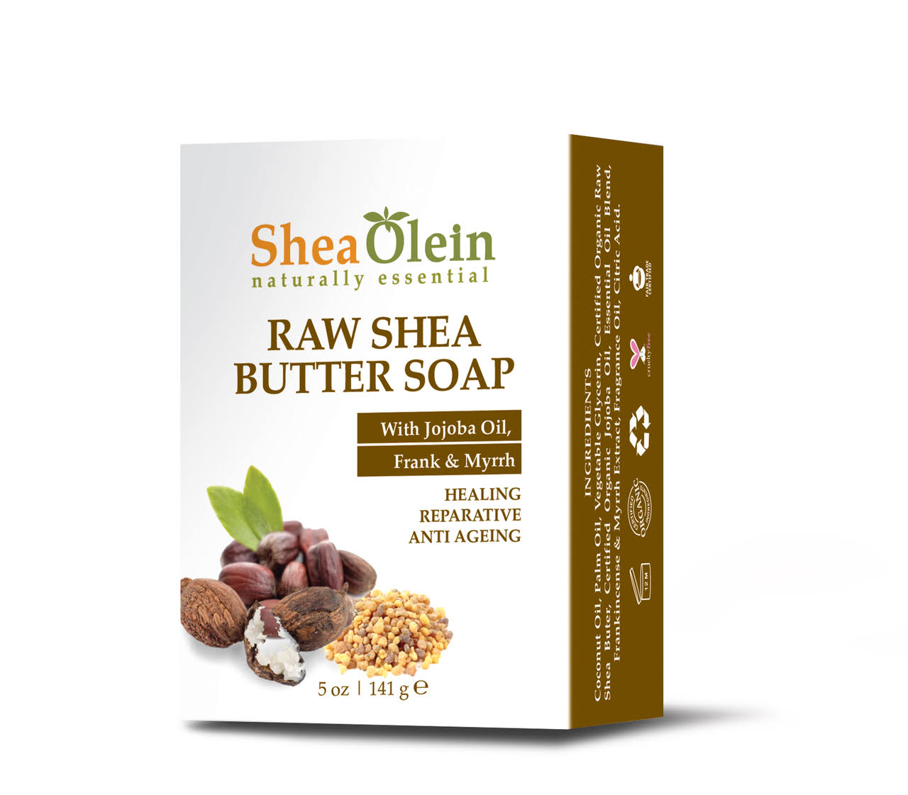Shea Olein - Raw Shea Butter Soap - with Jojoba Oil, 5oz