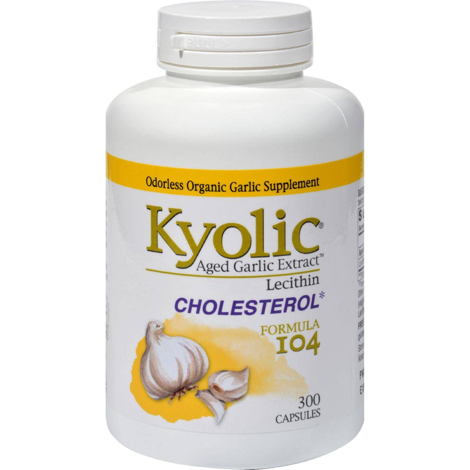 Kyolic Aged Garlic Extract Lecithin Cholesterol Formula 104 - 300 Capsules