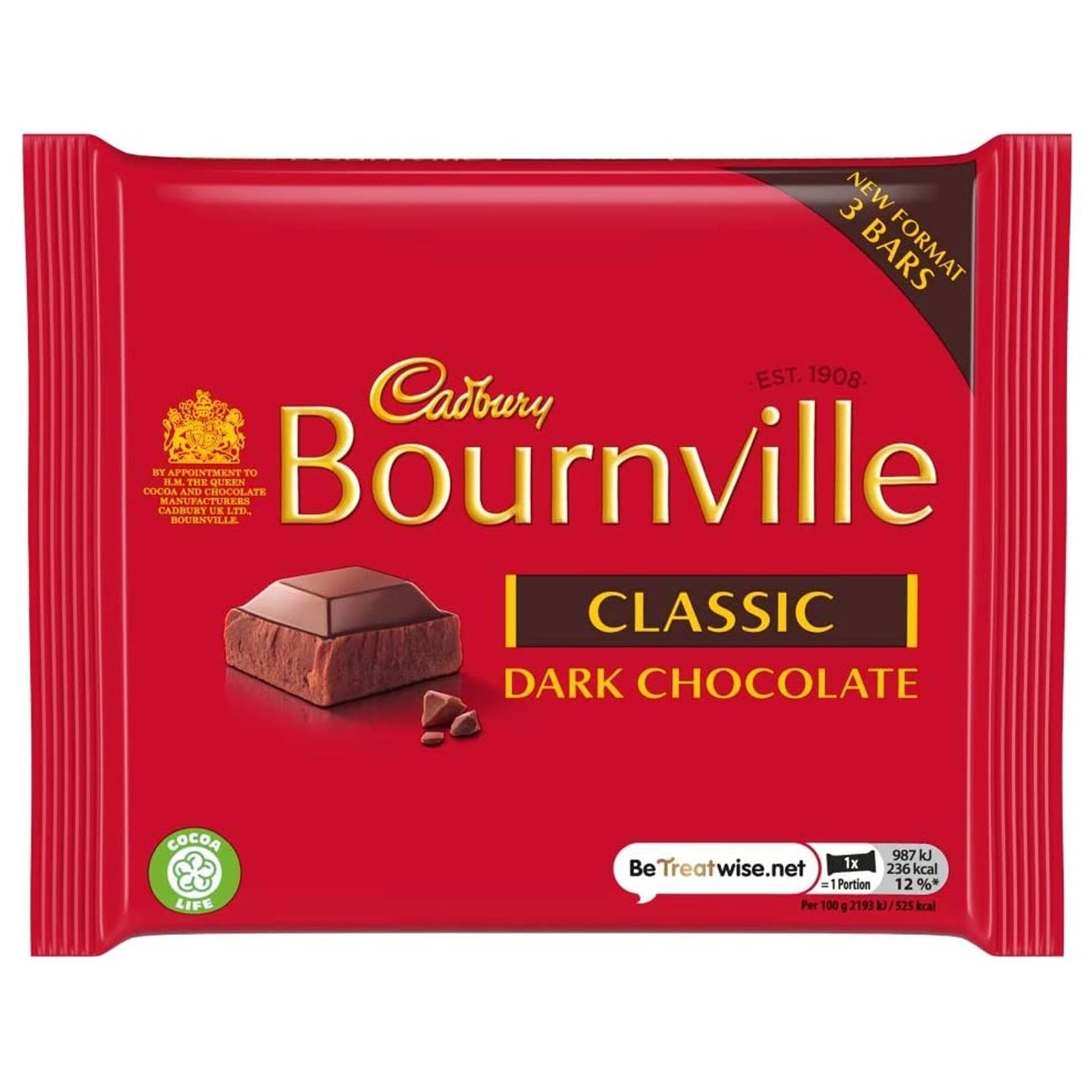 Cadbury Classic Bournville Dark Chocolate 3 Pack to Australia