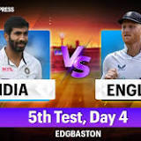 ENG vs IND 5th Test Day 4 Live Score, Updates: India lead goes past 360