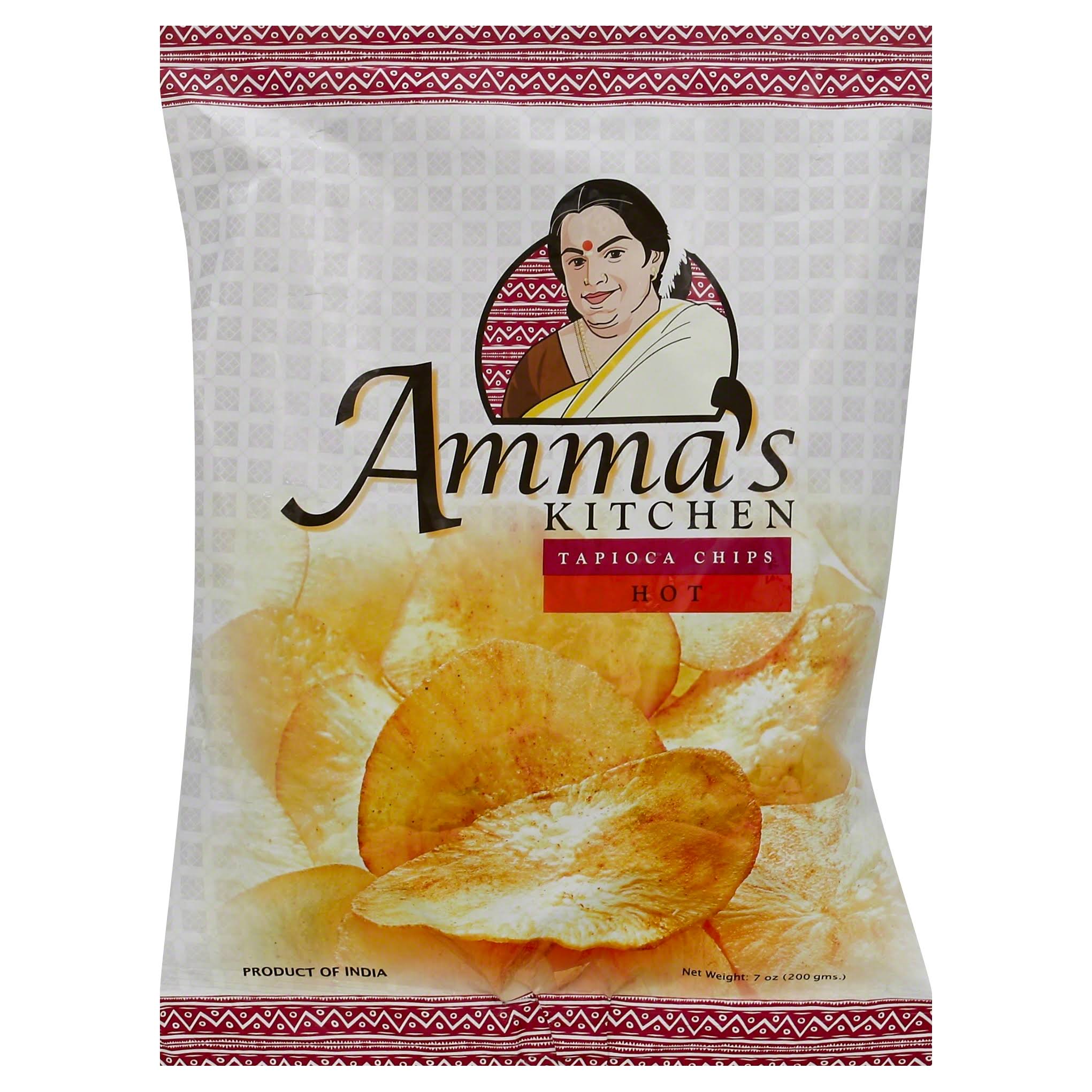 Ammas Kitchen Tapioca Chips, Hot - 7 oz