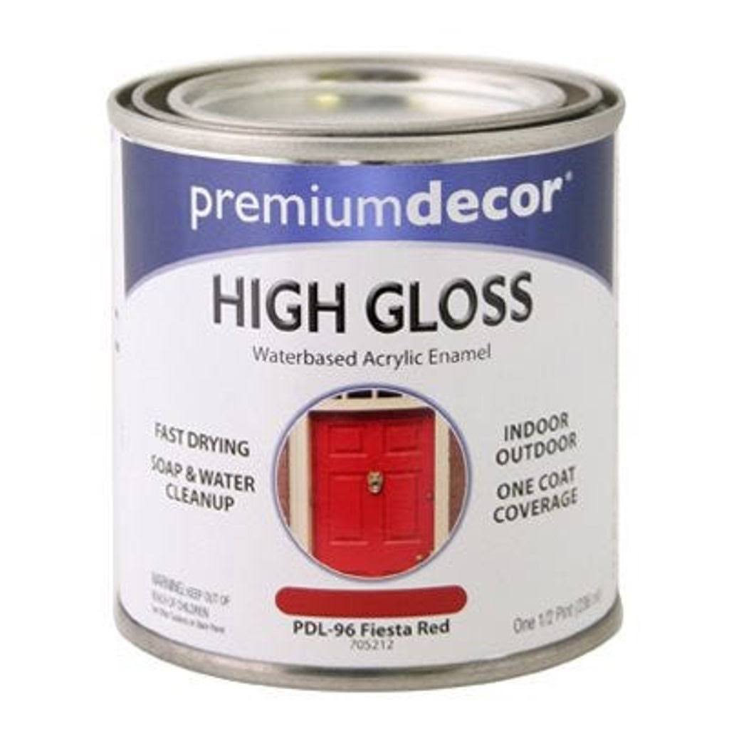 True Value Premium Decor Enamel High Gloss - Fiesta Red, 1/2pt
