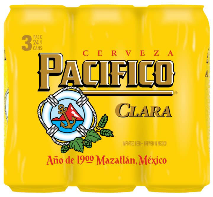 Pacifico Clara Mexican Lager Beer Cans - 24 fl oz