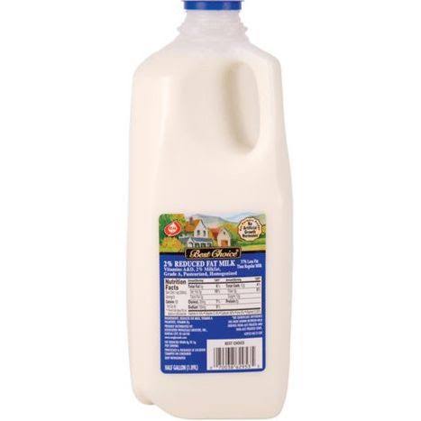 Best Choice 2% Reduced Fat Milk - 64 Ounces - Green Hills Grocery - King Hill Avenue - Delivered by Mercato