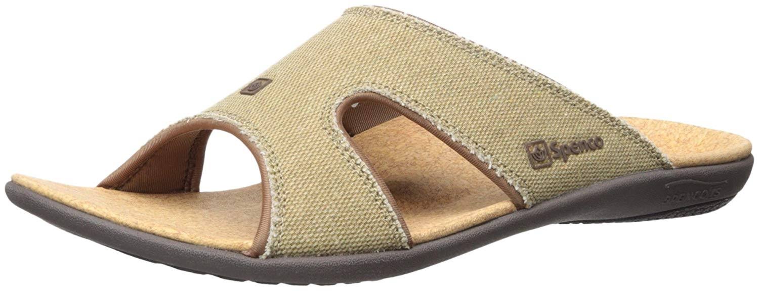 Spenco Men's Kholo Orthotic Slide Sandals - Straw Java/Cork, USM13