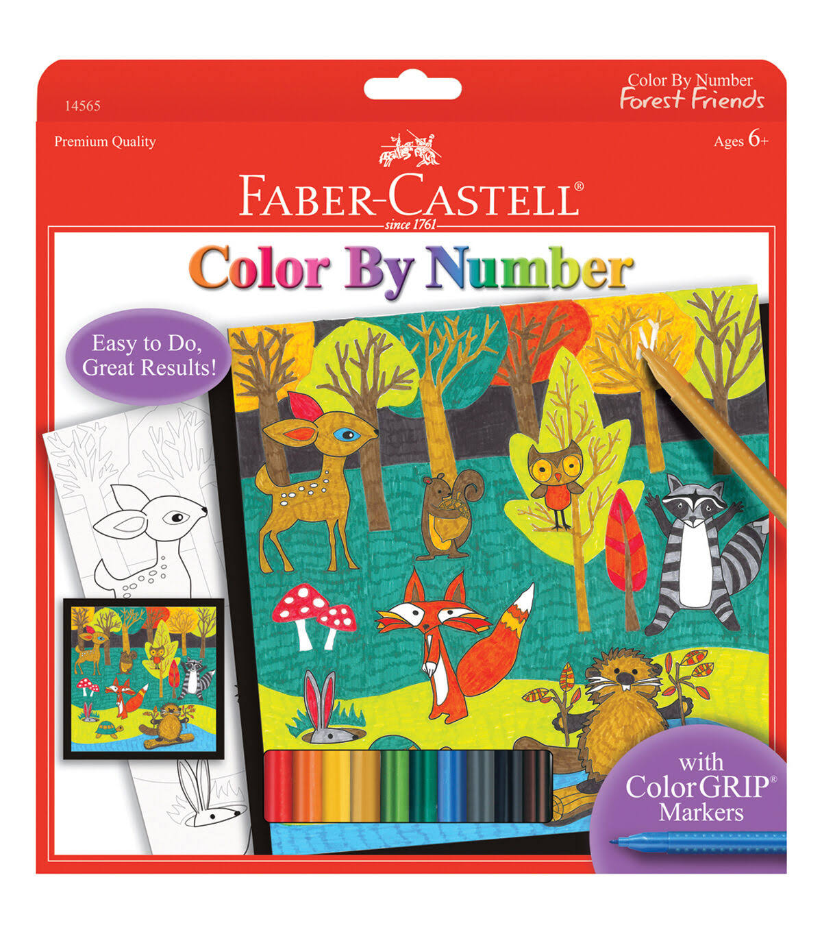 Faber Castell Color By Number Kit - Forest Friends