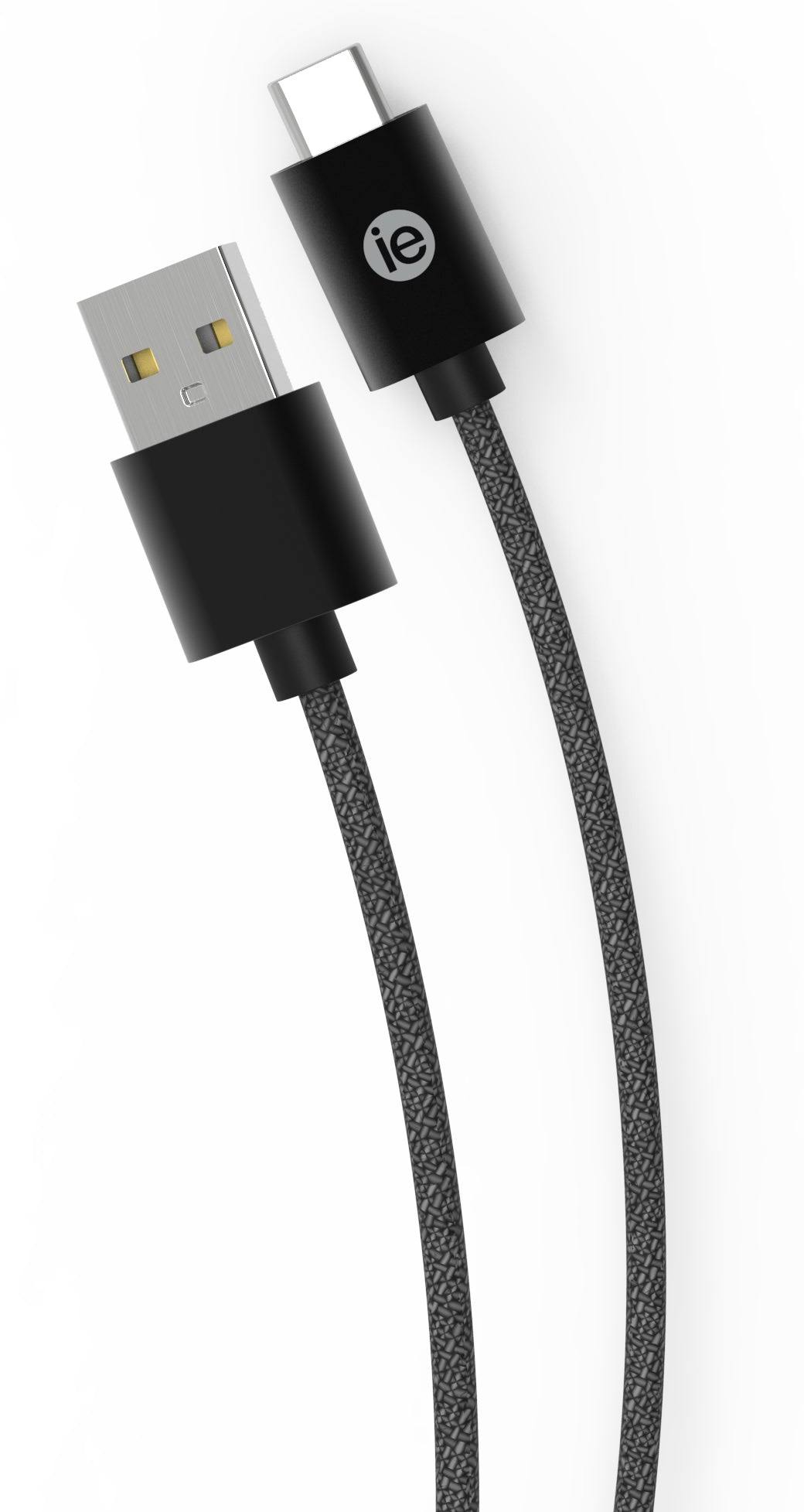 iEssentials IEN-BC6C-BK Charge & Sync Braided USB-C To USB-A Cable - Black, 6'