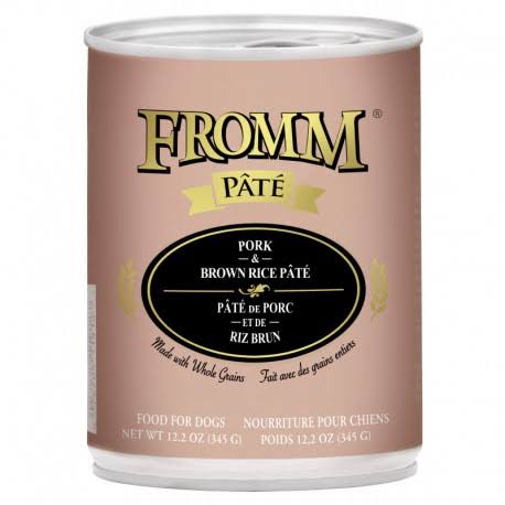 Fromm Pate Pork & Brown Rice Canned Dog Food, 12.2-oz