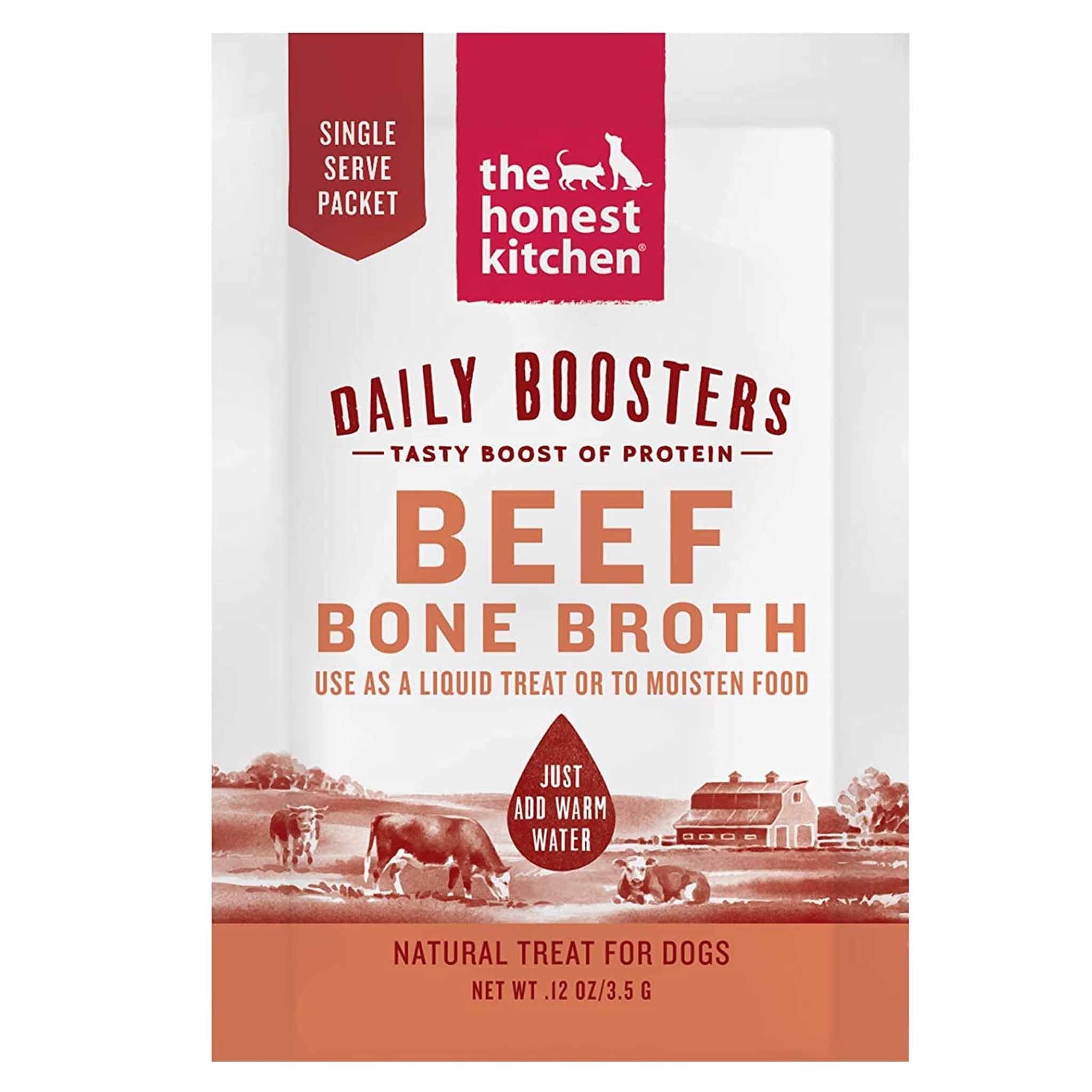 The Honest Kitchen Daily Boosters Instant Beef Bone Broth With Turmeric For Dogs