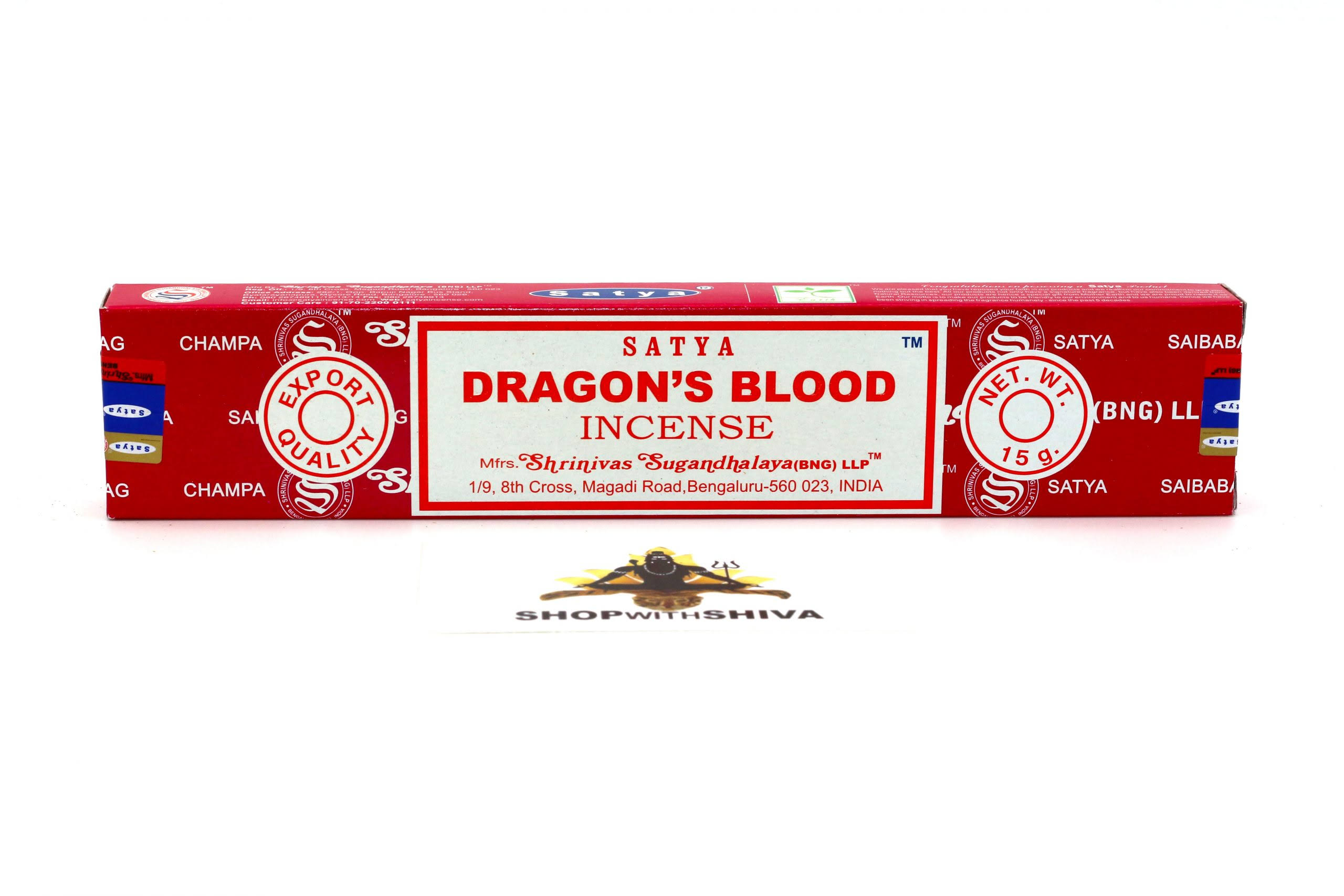 Satya Nag Champa Dragons Blood Incense Sticks - 15g
