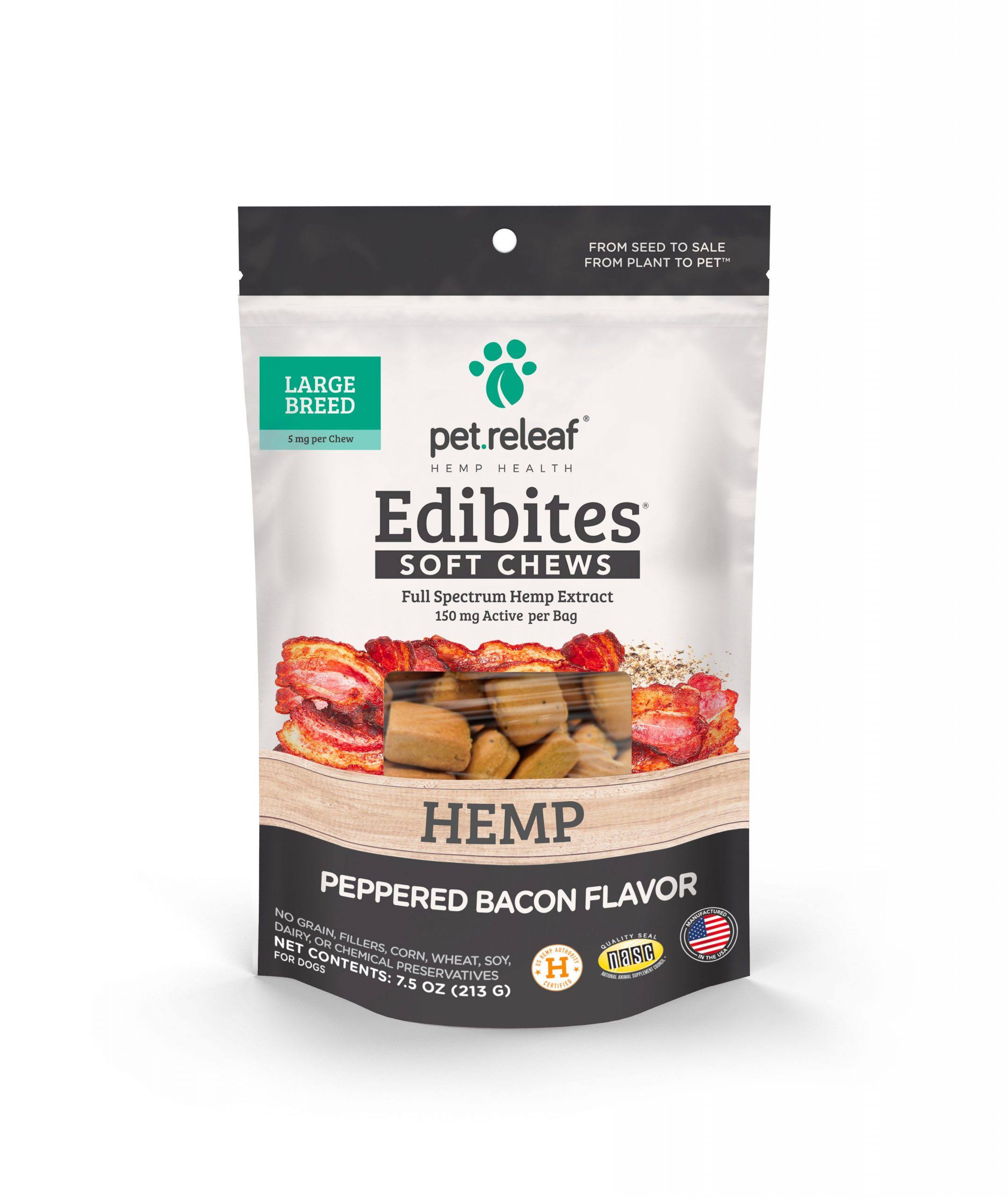 Pet Releaf Edibites Large Breed Peppered Bacon