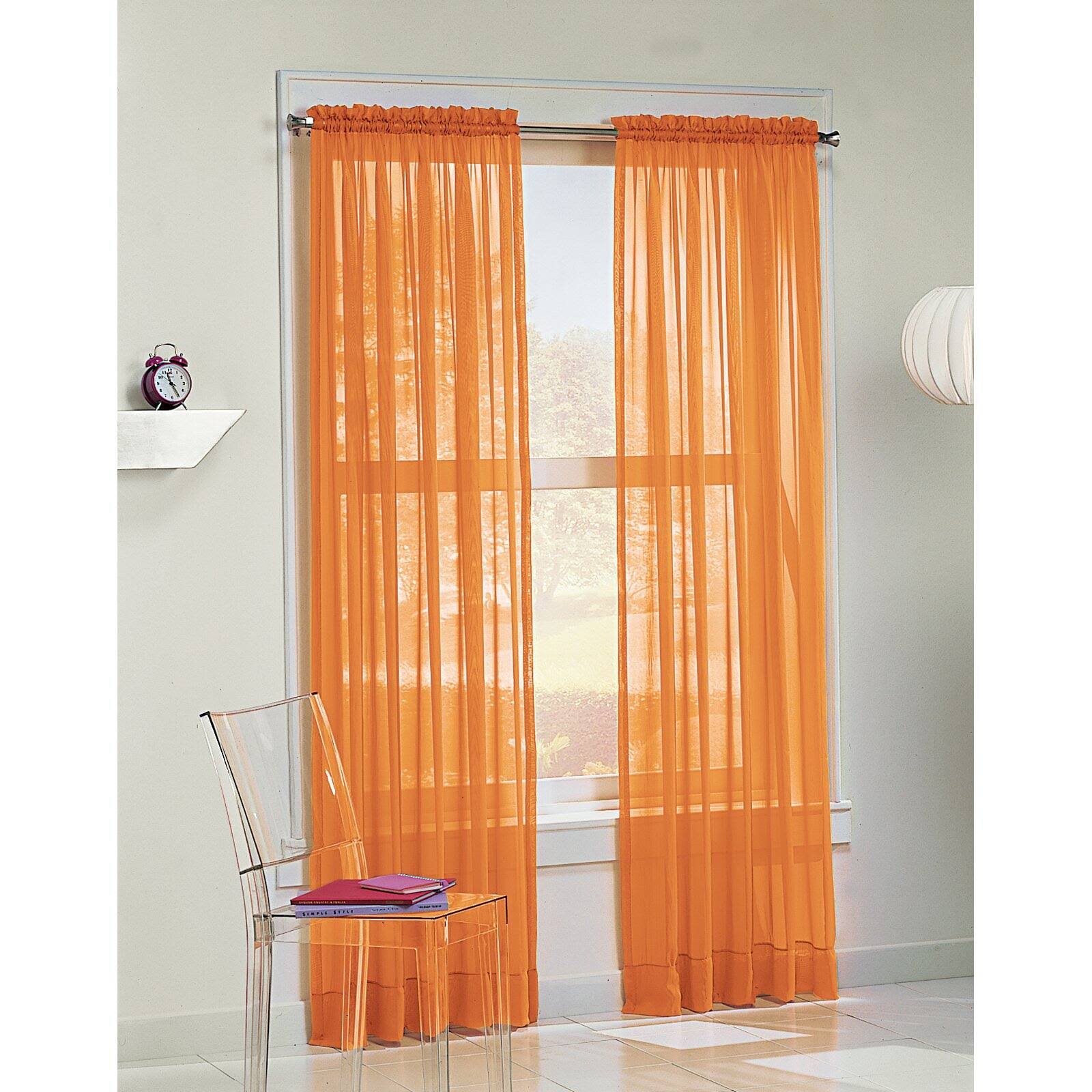 No. 918 Calypso Rod Pocket Curtain Panel Orange - 24888