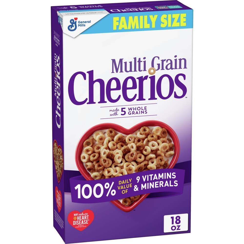 Cheerios Cereal, Multi Grain, Family Size - 18 oz