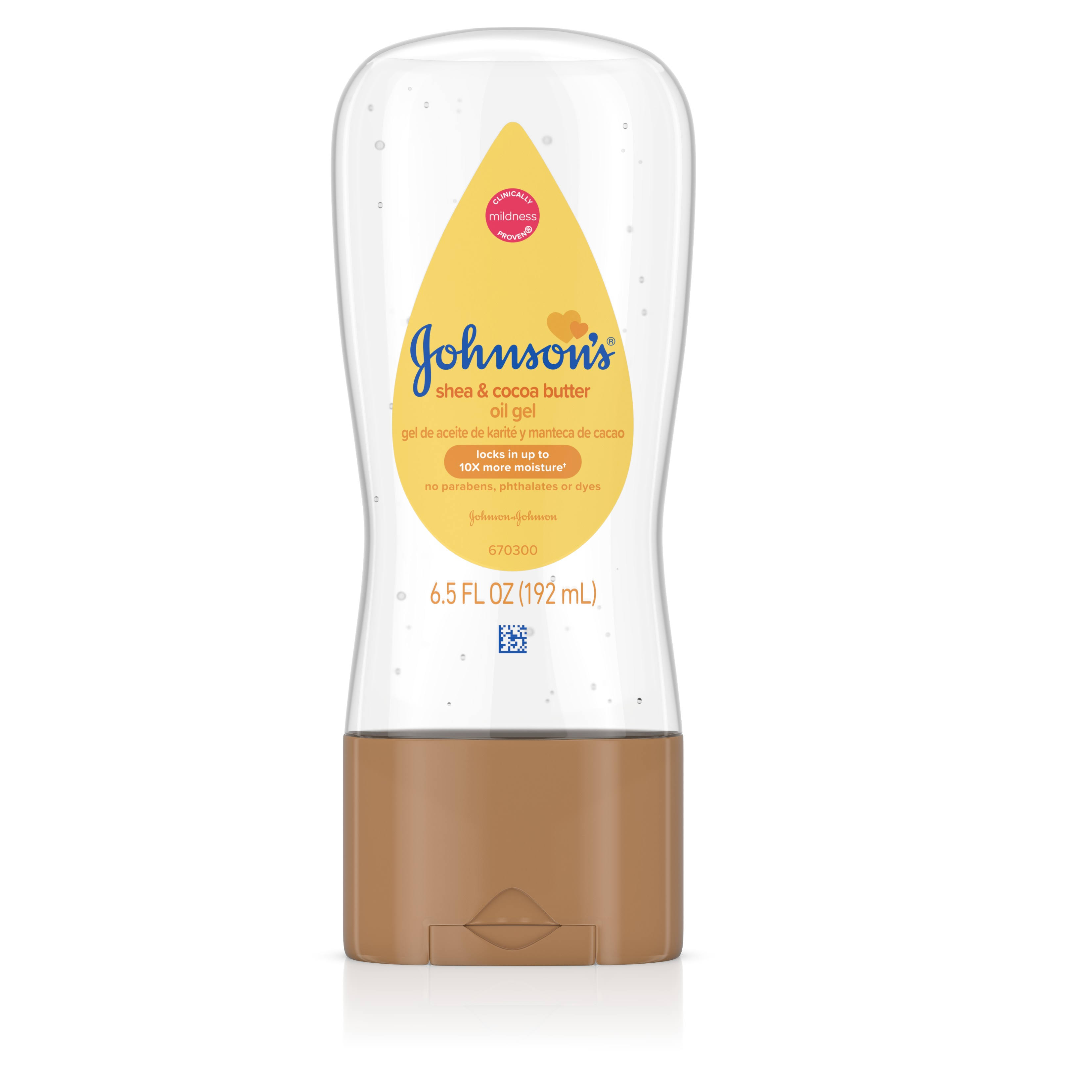 Johnson's Baby Oil Gel - Shea and Cocoa Butter, 6.5oz