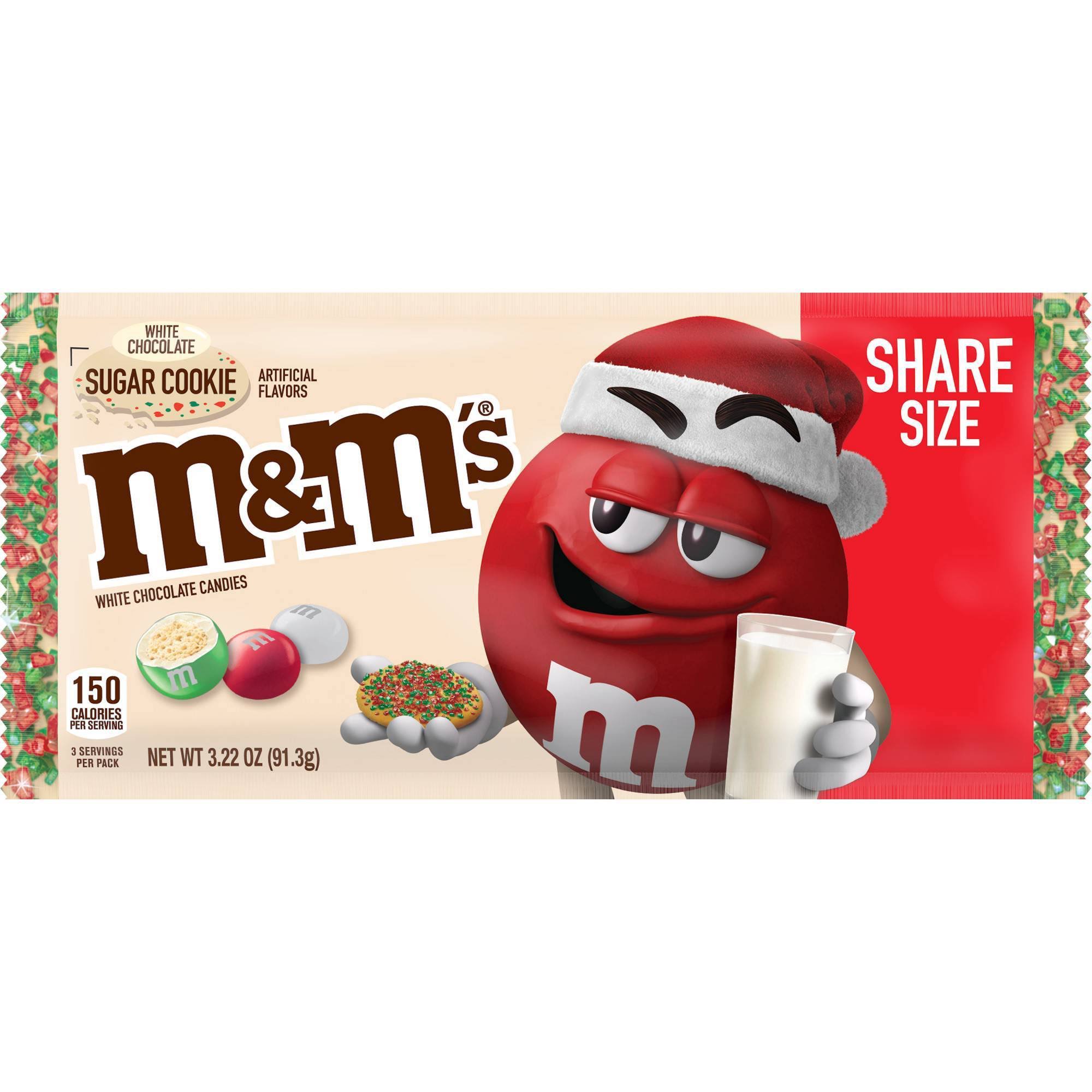 M&M's White Chocolate Candies, Sugar Cookie, Share Size - 3.22 oz