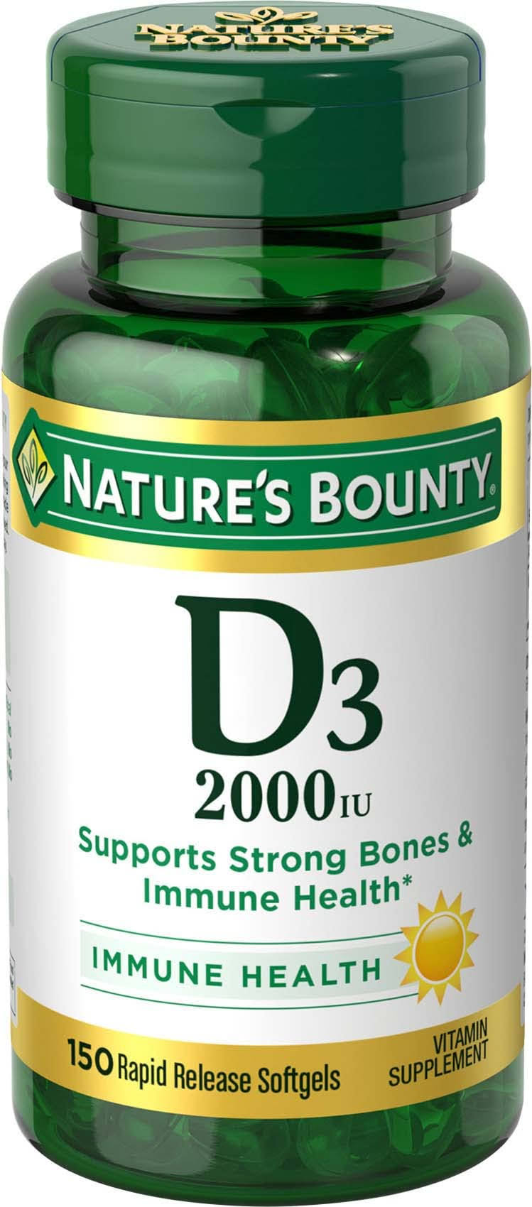 Nature's Bounty Super Strength D-2000 IU Softgels - 100 Softgels