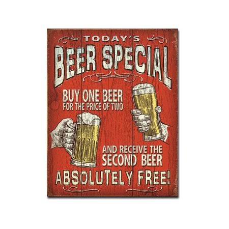 Desperate Enterprises Today's Beer Special Tin Sign