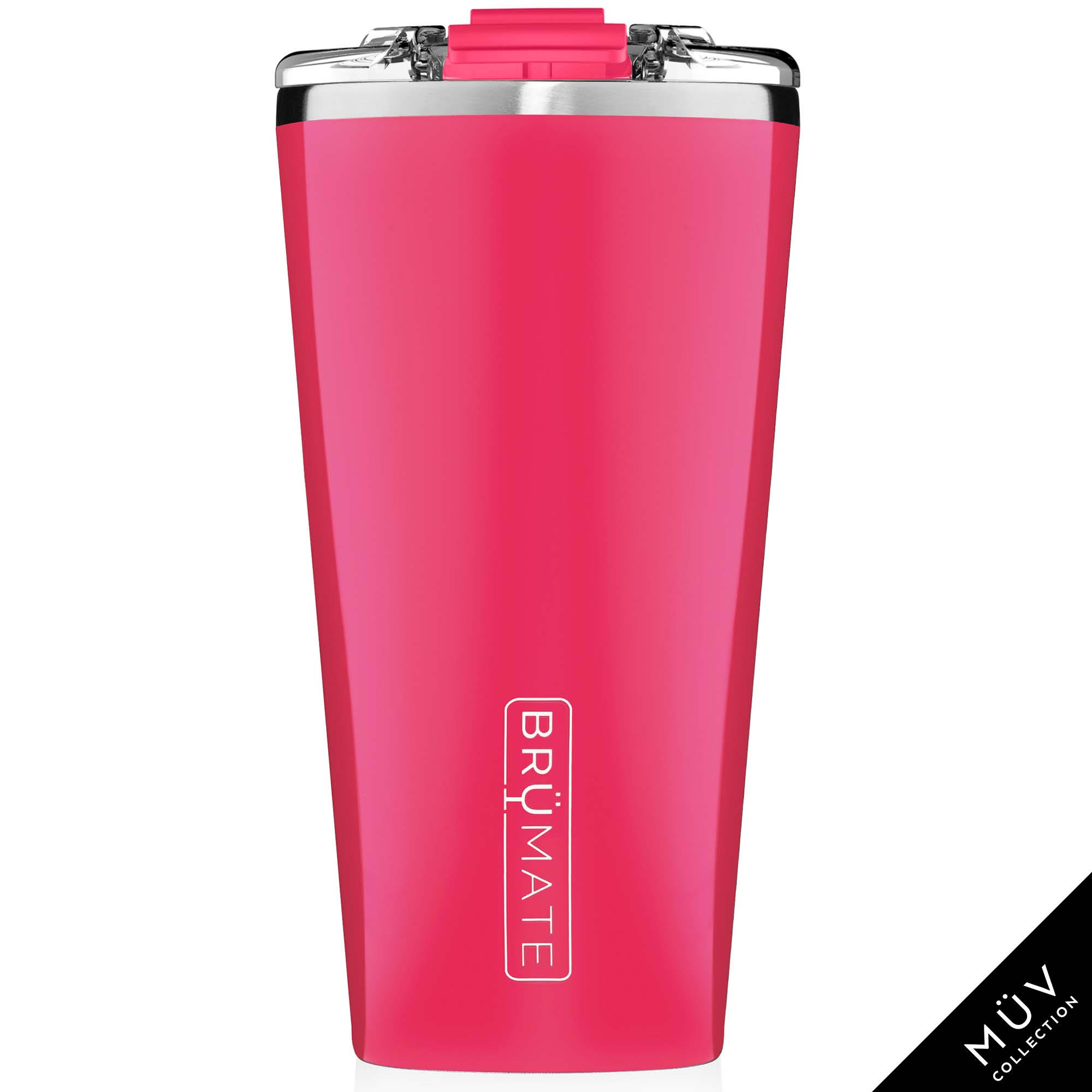 BrüMate Imperial Pint | Beverage Cup Cooler Glass MÜV 20oz | Neon Pink