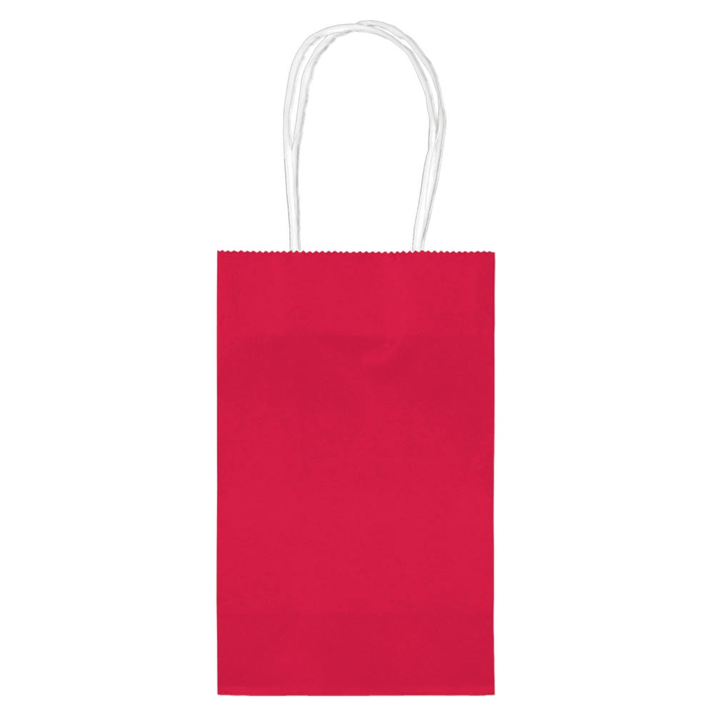 Red Paper Party Bags - Small 21cm (Pack of 10)