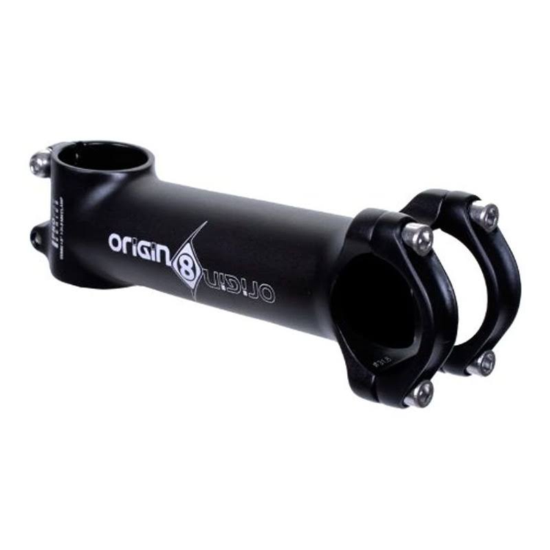 Origin8 Pro Fit Alloy Ergo Stem - Black, 1-1/8in x 25.4mm x 17-Degree x 110mm