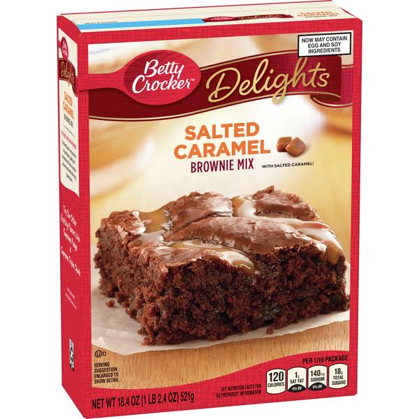 Betty Crocker Delights Brownie Mix - Salted Caramel, 521g