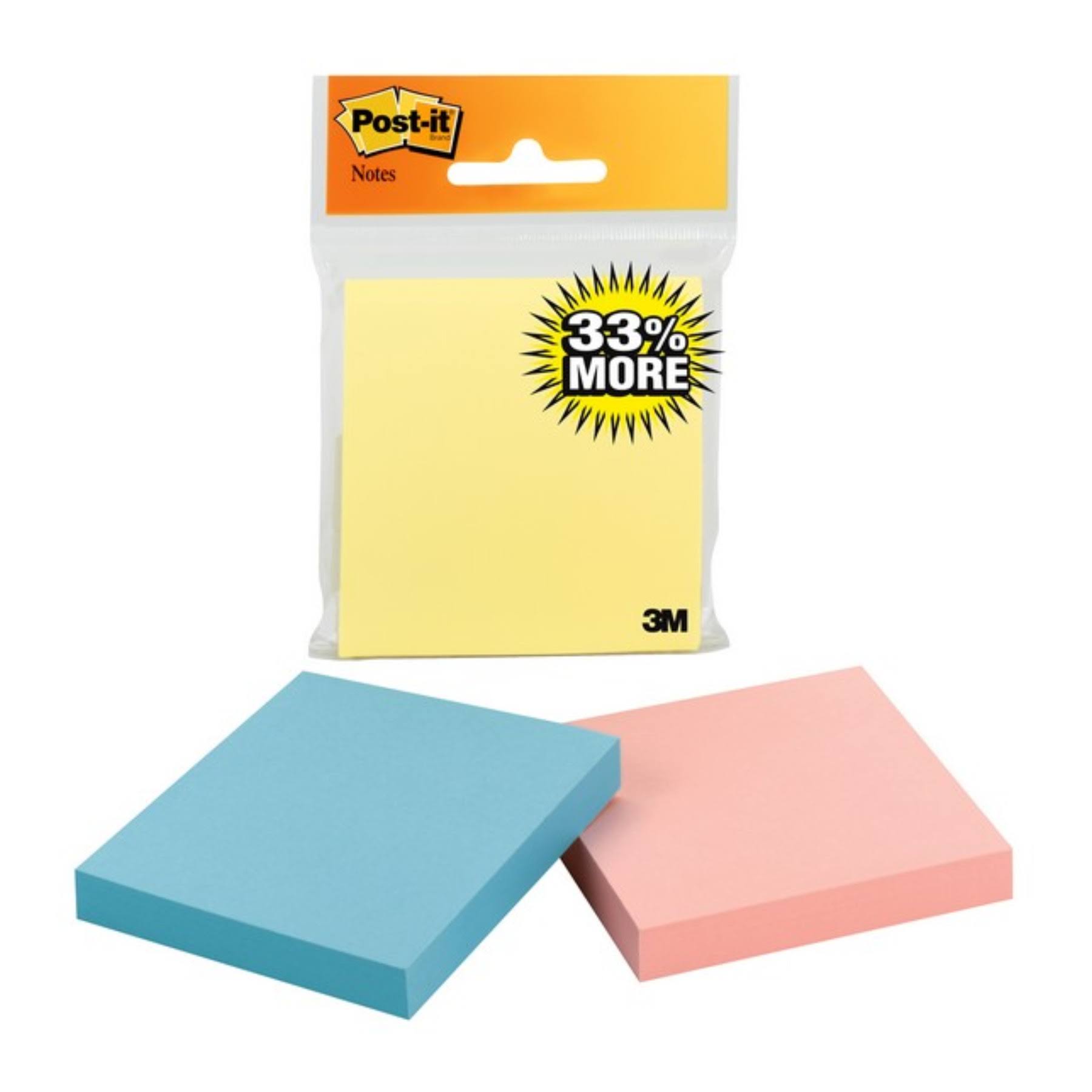 3M Post-it Notes - Pastel Collection, 3" x 3"