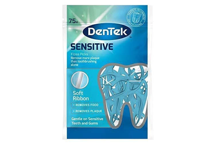 Dentek Sensitive Floss Picks - Smooth Mint, 75ct