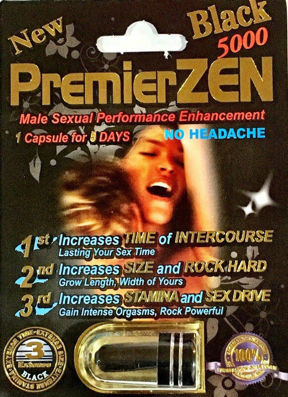 Premier Zen Black 5000 Male Sexual Performance Enhancement Pills