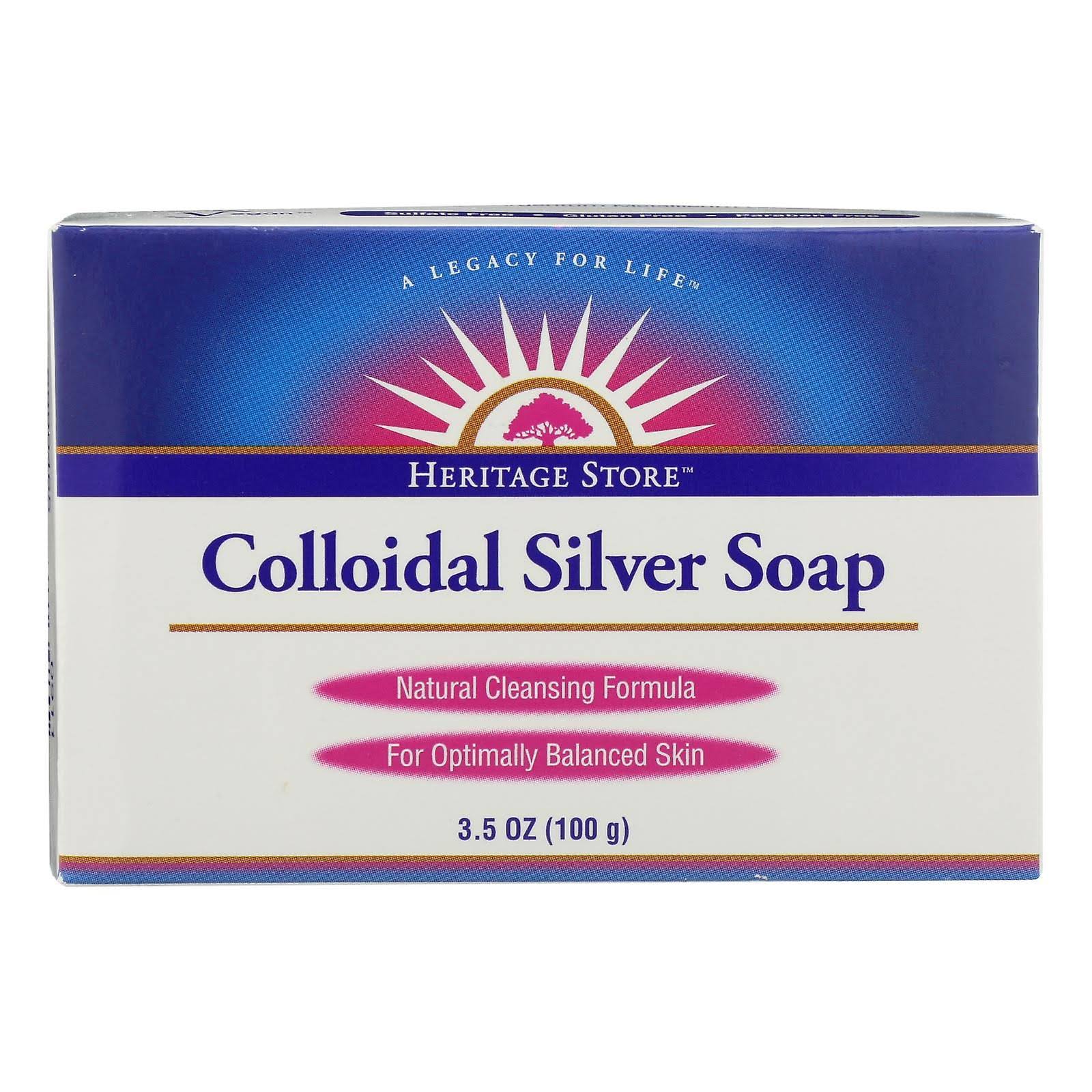 Heritage Store Colloidal Silver Soap, 3.5 Ounce (Pack of 2)