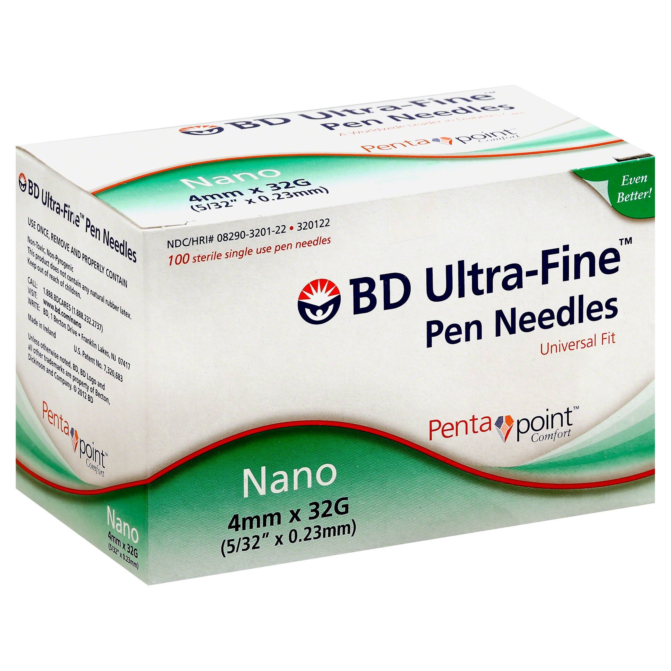 Bd Ultra-Fine Nano Pen Needle - 4mm, 100 Pack