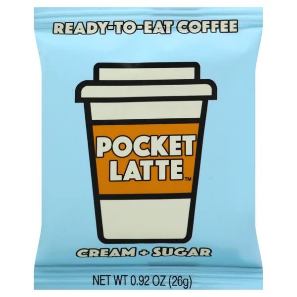 Pocket Latte Coffee Bar, Cream + Sugar - 0.92 oz