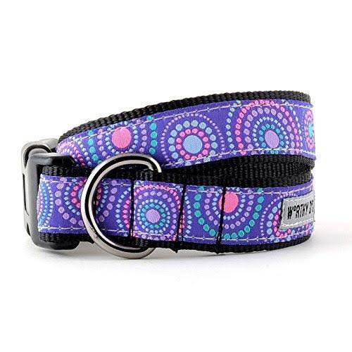 The Worthy Dog Sunburst Dot Pattern Designer Adjustable and Comfortable Nylon Webbing, Side Release Buckle Collar for Dogs - Fits Small, Medium and