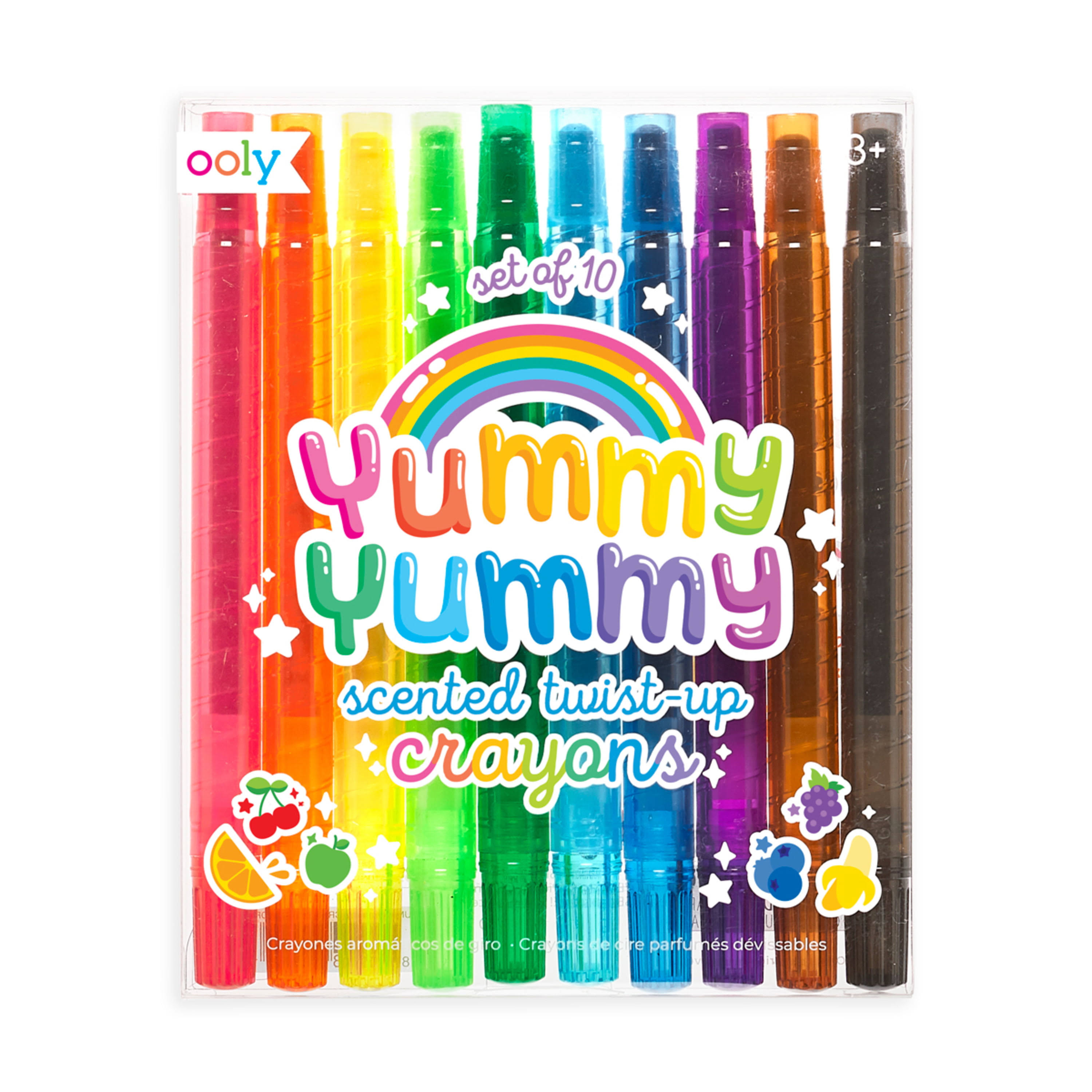 OOLY, Yummy Yummy, Scented Twist Up Crayons, Easy To Use - Set of 10