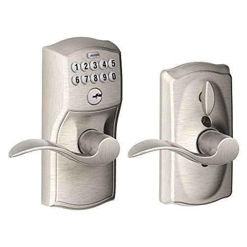Schlage Camelot Keypad Accent Lever Door Lock - Satin Nickel