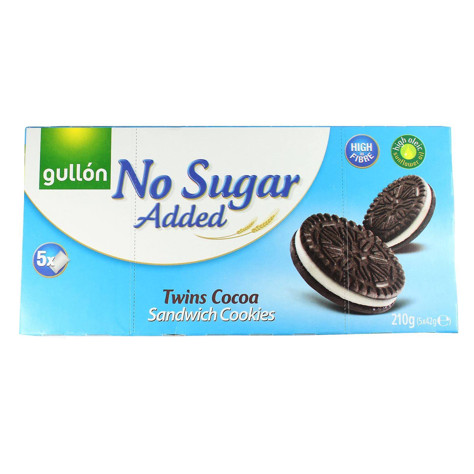 Gullón Twins Cocoa Sandwich Cookies - No Sugar Added, 5ct, 42g