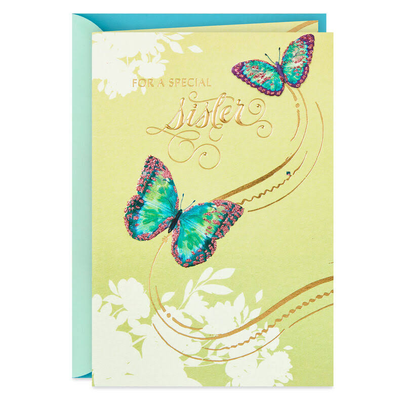 Hallmark Birthday Card, Two Butterflies Birthday Card for Sister