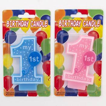 My 1st Birthday Candle | Candles, Blue G24946