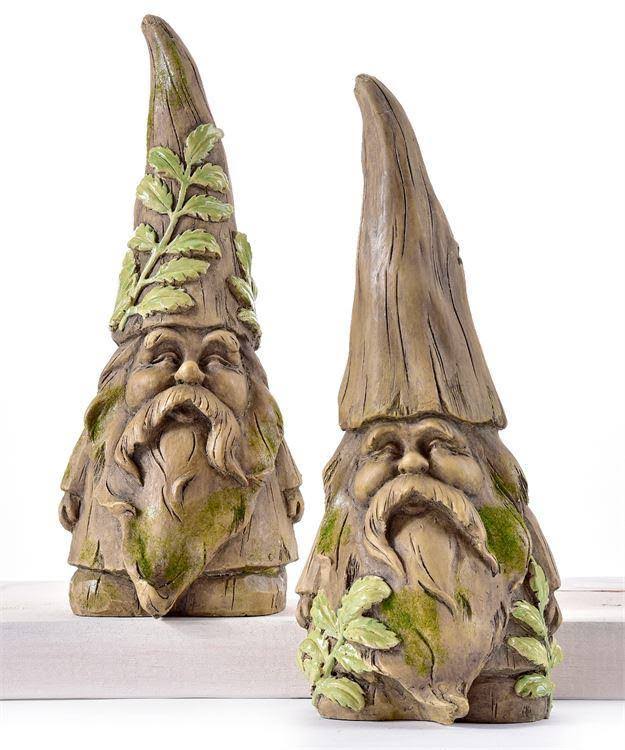 Garden Gnome Statue - 12 Inches Leaf Body
