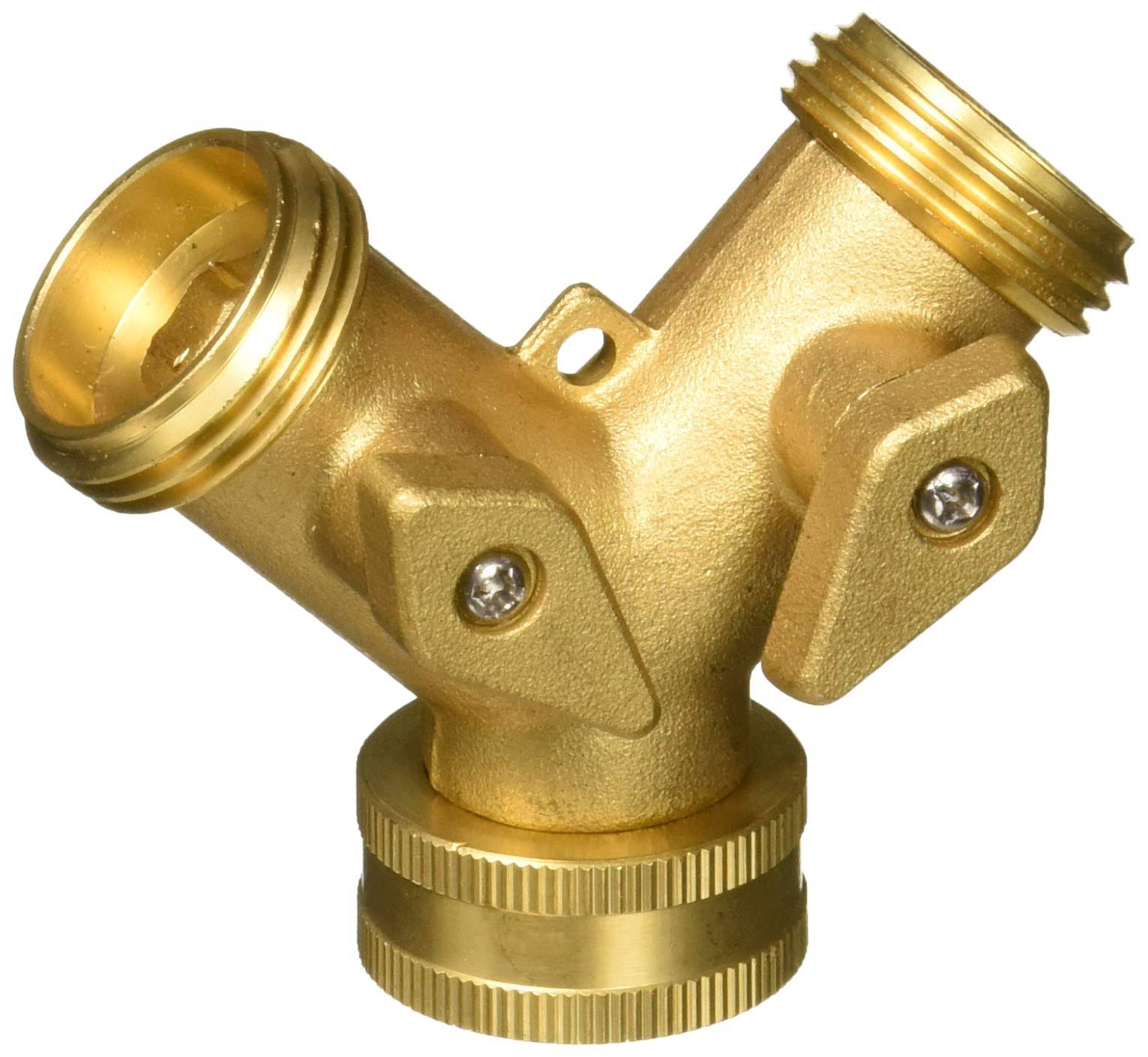 Mintcraft Garden Two-Way Hose Connector - Brass