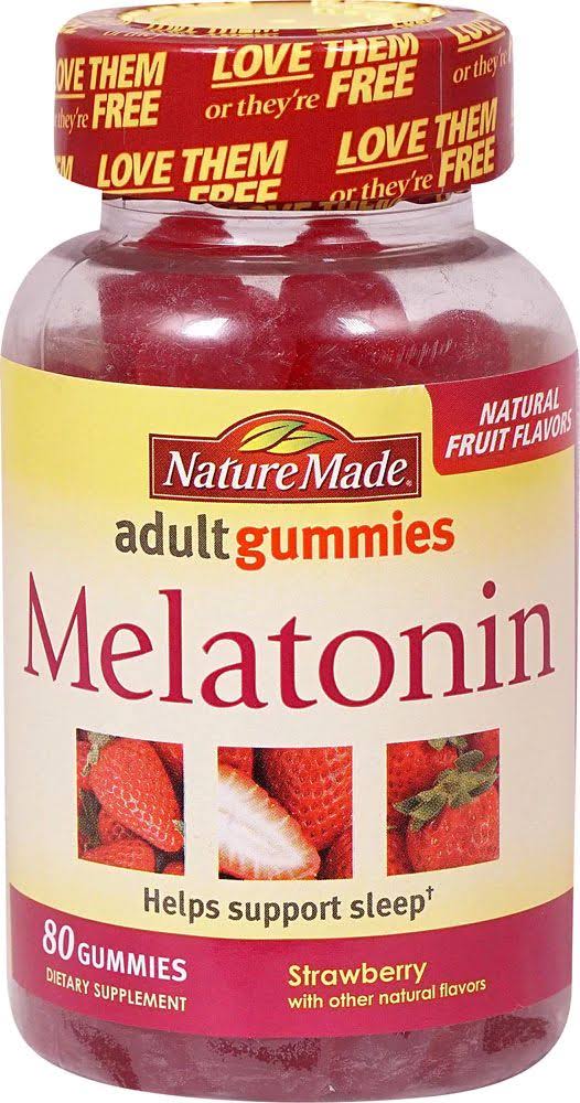 Nature Made Melatonin Adult Gummies Supplement - Strawberry, 2.5mg, 80ct