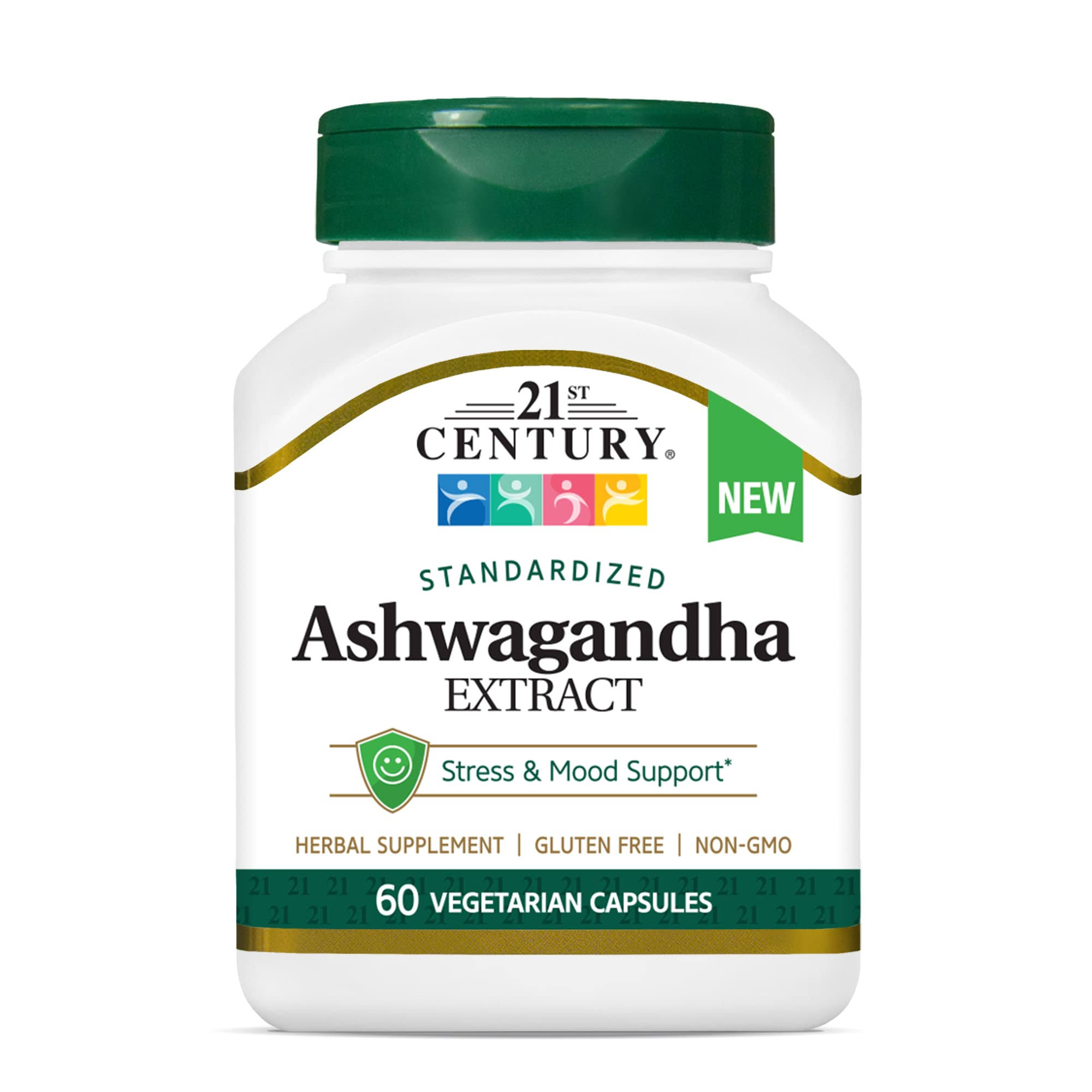21st Century, Standardized Ashwagandha Extract, 60 Vegetarian Capsules