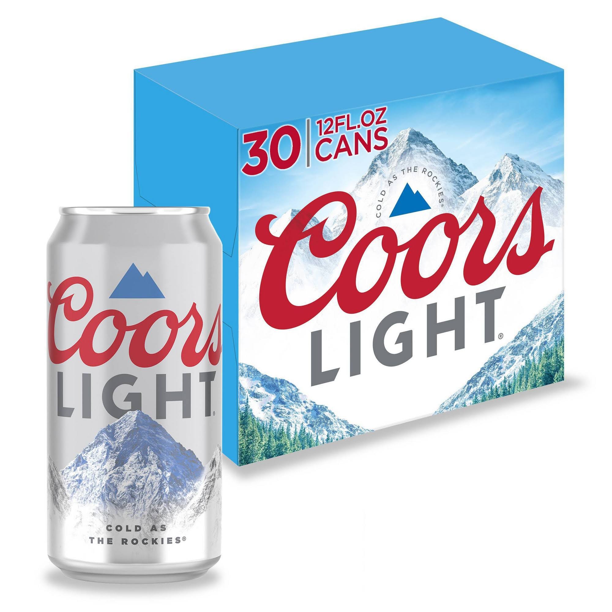 Coors Light Beer - 30 Cans