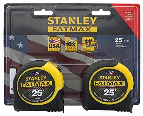 Stanley Fatmax Tape Measure - 25', x2