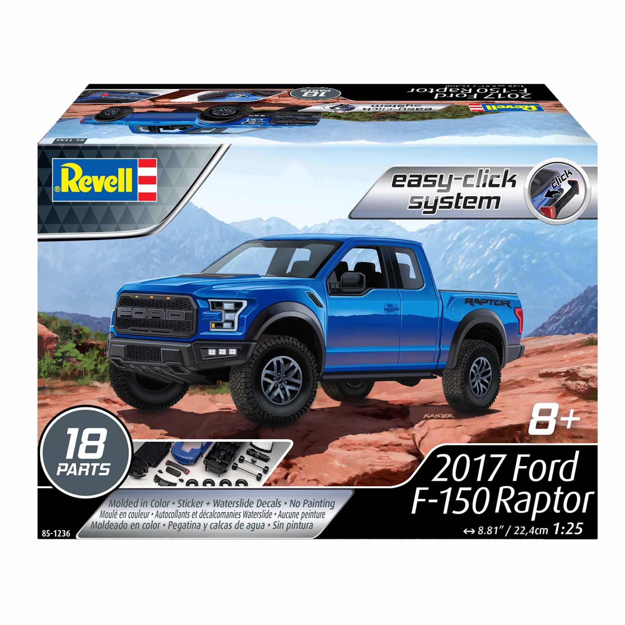 Revell 2017 Ford F-150 Raptor Easy Click 1/25 Scale 85-1236